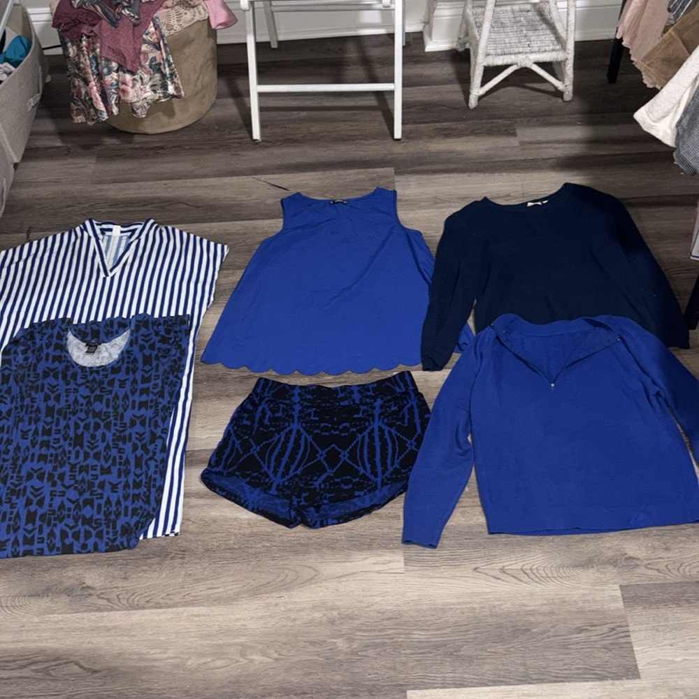 BOHO size medium Blue and Black Clothing Set